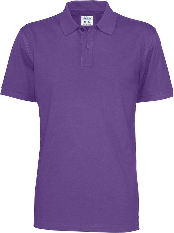 Cottover POLO PIQUE MAN - GOTS GECERTIFICEERD 141006 - Paars - S