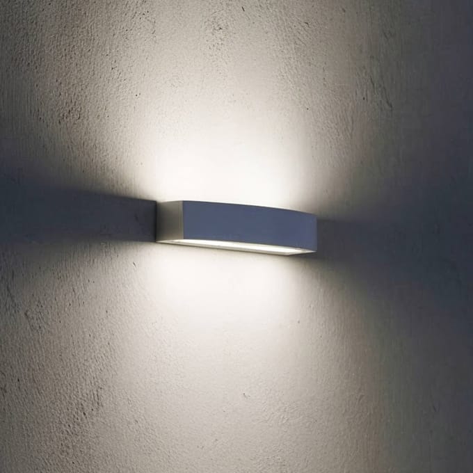 Ideal Lux buitenwandlamp Andromeda, grijs, breedte 45 cm, E27