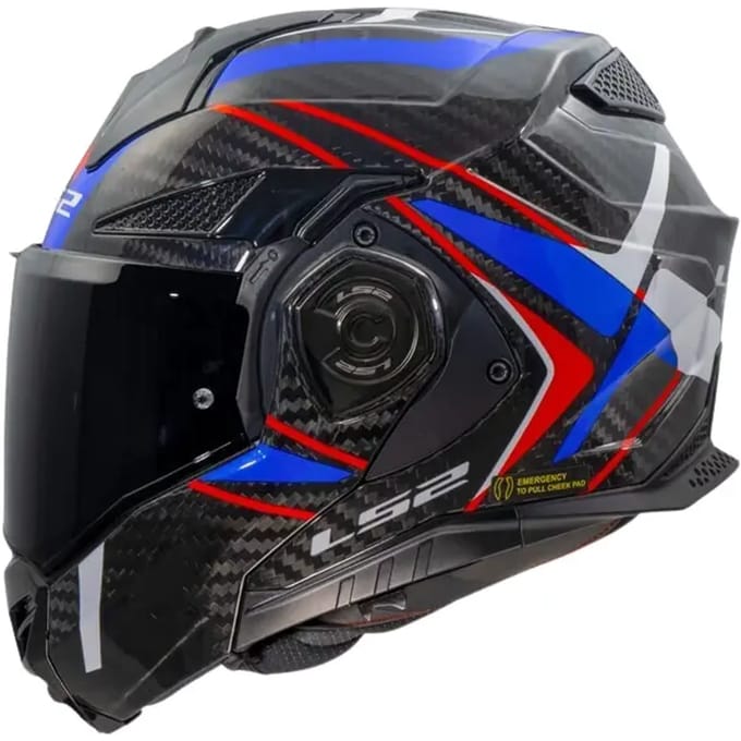 LS2 FF901 Advant X C Future II Wit Blauw 06 Systeemhelm - Helm