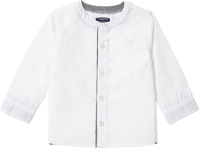 Noppies Boys shirt Tornillo long sleeve Jongens Blouse - White - Maat 80