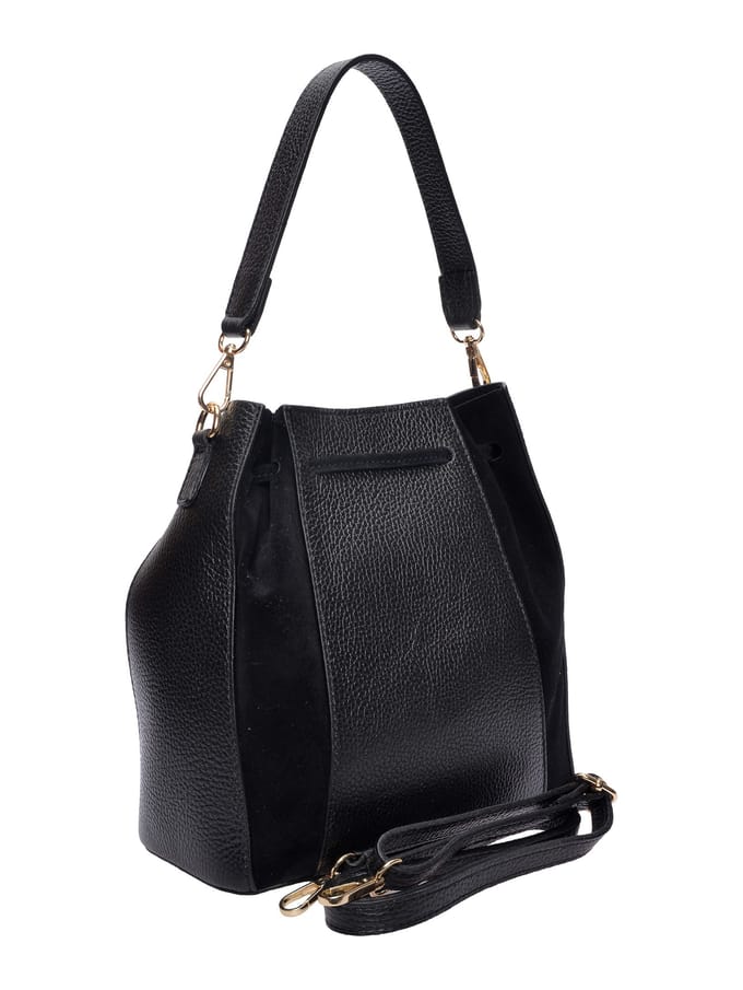 Roberta M Zwart Rundleer Tas