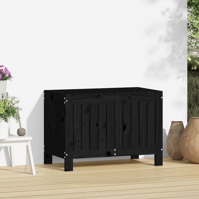 vidaXL - Tuinbox - 76x42,5x54 - cm - massief - grenenhout - zwart