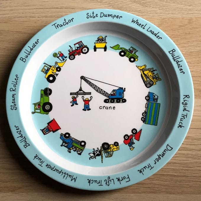 Tractor Werkvoertuigen kinder melamine bord - Tyrrell Katz