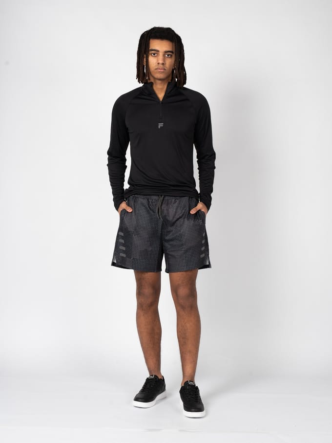 Fila shorts Training-Rodeneck Mannen zwart