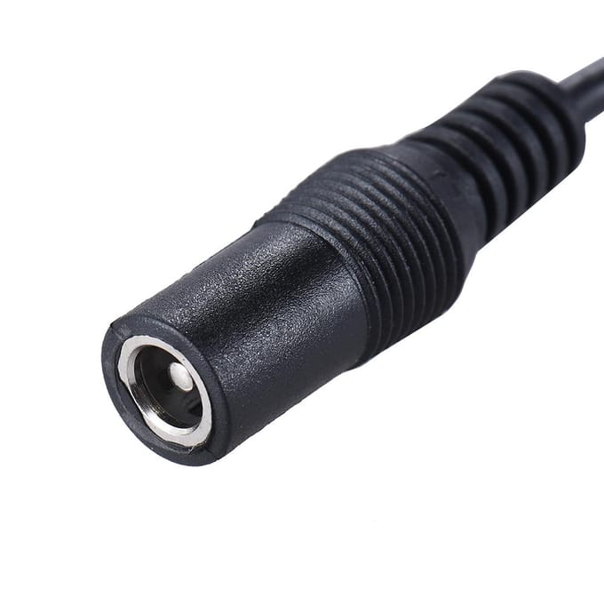 5,5 mm * 2,12,5 mm naar 3,5 mm (18 ) Voedingskabel met positieve tip voor gitaareffect 1-pack black