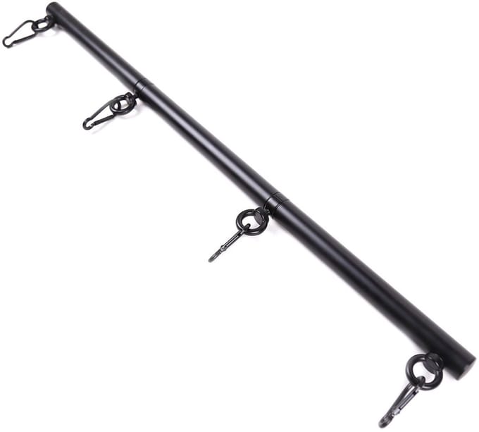 Kiotos - Zwarte deelbare spreidstang/spreader bar Met 4 Ringen