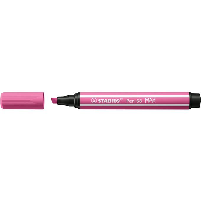 STABILO Pen 68 MAX - Felt-tip pen with thick chisel tip - Heliotrope