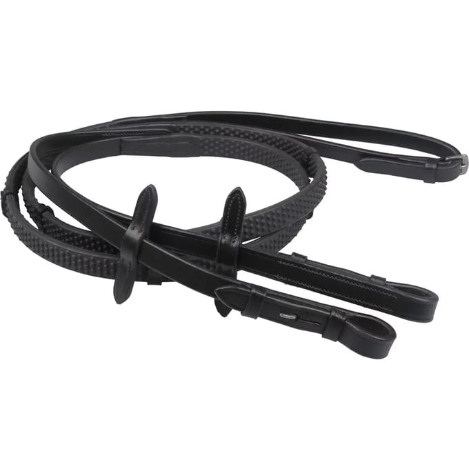 Teugels voor paarden van zacht rubber met stops QHP