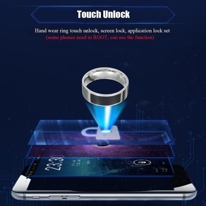 Anneaux intelligents NFC multifonctionnel étanche anneau Intelligent usure intelligente doigt anneau numérique Intelligent 11 noir