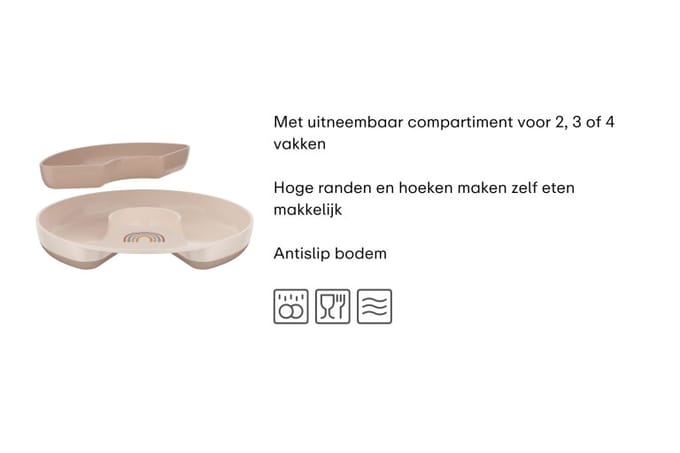 Mepal Mio Vakjesbord - Magnetronbestendig - Antislip - Met uitneembaar compartiment - Sunshine & Rainbow