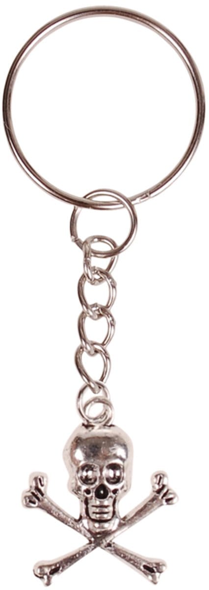 Sleutelhanger/Tashangertje - Zilverkleurige Sleutelring - hanger schedel