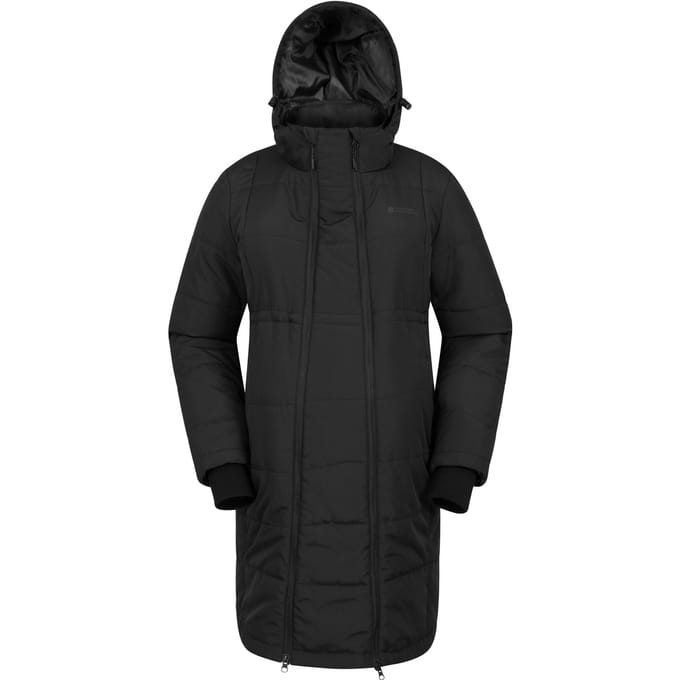 Mountain Warehouse Dames/Dames Amethist Lange Gevoerde Zwangerschapsjas (Zwart)