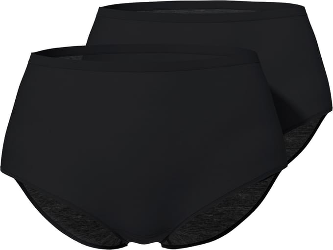 Ulla Popken - Dames - Hipster 2-pack Superfine - Zwart - Maat 42+