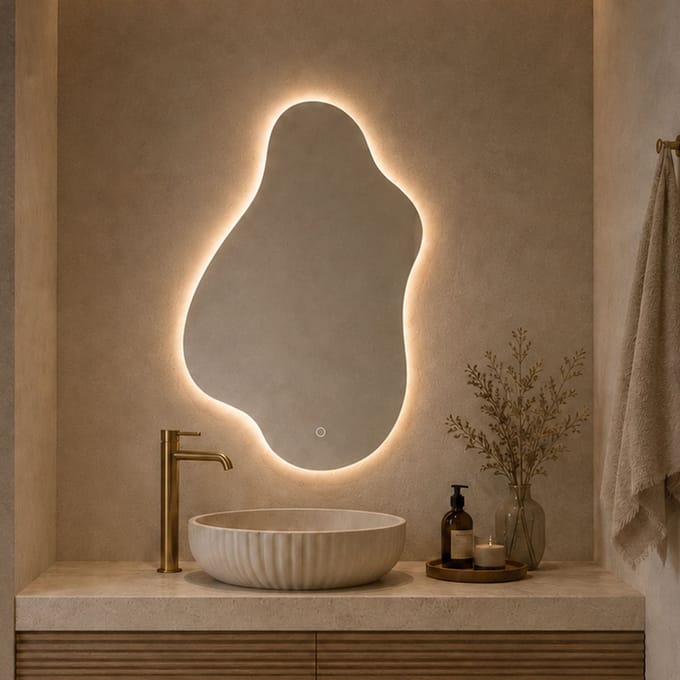 Milton & Oldbrook Wandspiegel met Verlichting 70 x 100 cm Cervo