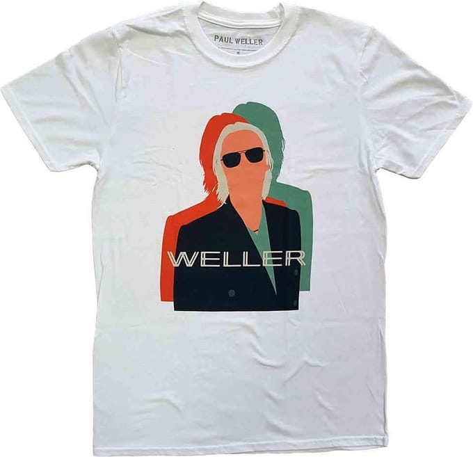 Paul Weller - Illustration Offset Heren T-shirt - M - Wit
