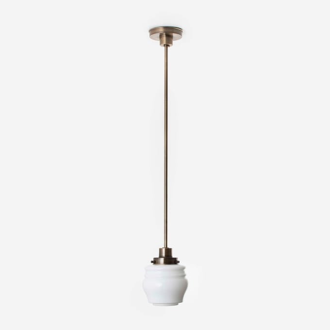 Hanglamp Bloemknop 20's Brons - Art Deco Trade