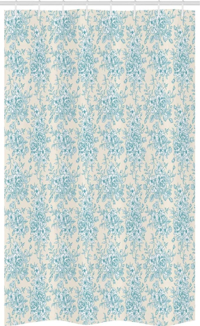 ABAKUHAUS Douchescherm – Tuin Rozenromantiek – 120x180 cm – Polyester – Waterafstotend
