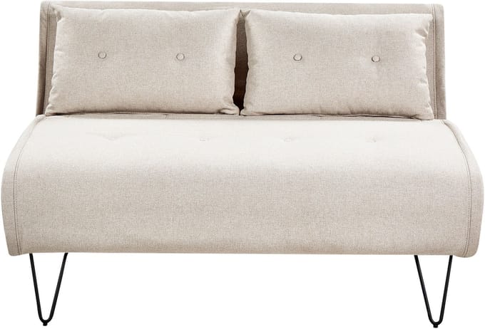 VESTFOLD - Slaapbank - Lichtbeige - Polyester