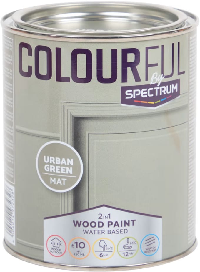 Spectrum Colourful 2-in-1 meubelverf Urban Green 750 ml