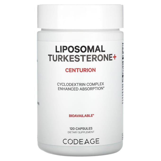 Codeage, Liposomale Turcesterone+ Centurion, 120 capsules