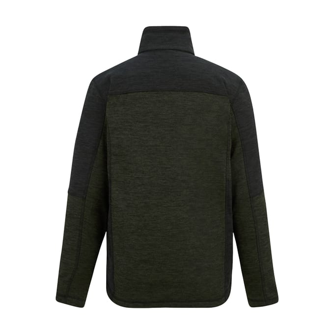 Regatta Highton Fleece Volledige Rits Midlayer voor Heren (Donker Khaki/Zwart)