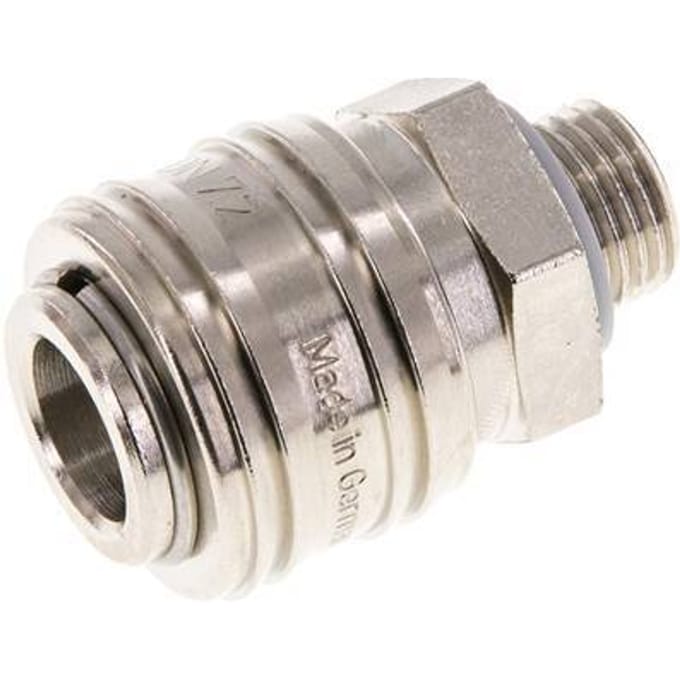 Vernikkeld Messing DN 7.2 (Euro) Luchtkoppeling Snelkoppeling G 1/4 inch Buitendraad FKM