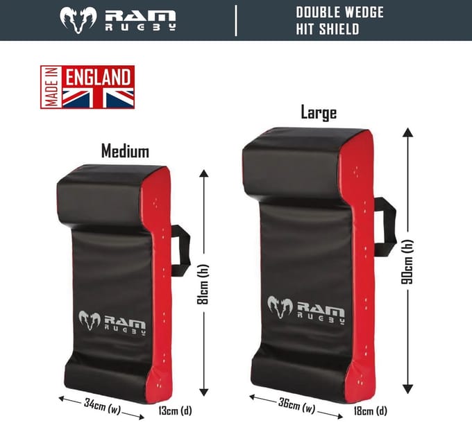 Double Wedge Hit Shield - PVC - High-Density Foam - Topmerk RAM - Medium