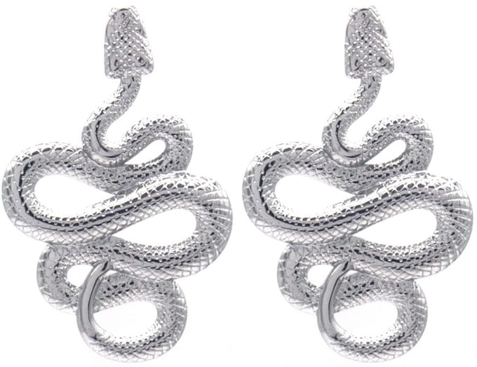 Oorbellen Slang – Edelstaal – 4.5x3cm – Zilverkleurig