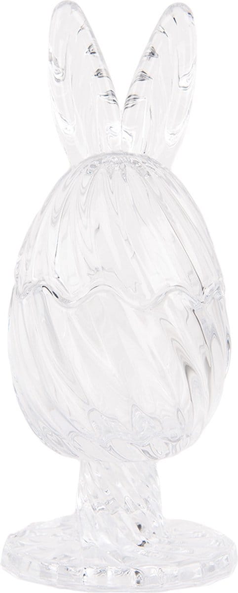Clayre & Eef Glazen potje Ei Ø 9x22 cm Transparant Glas