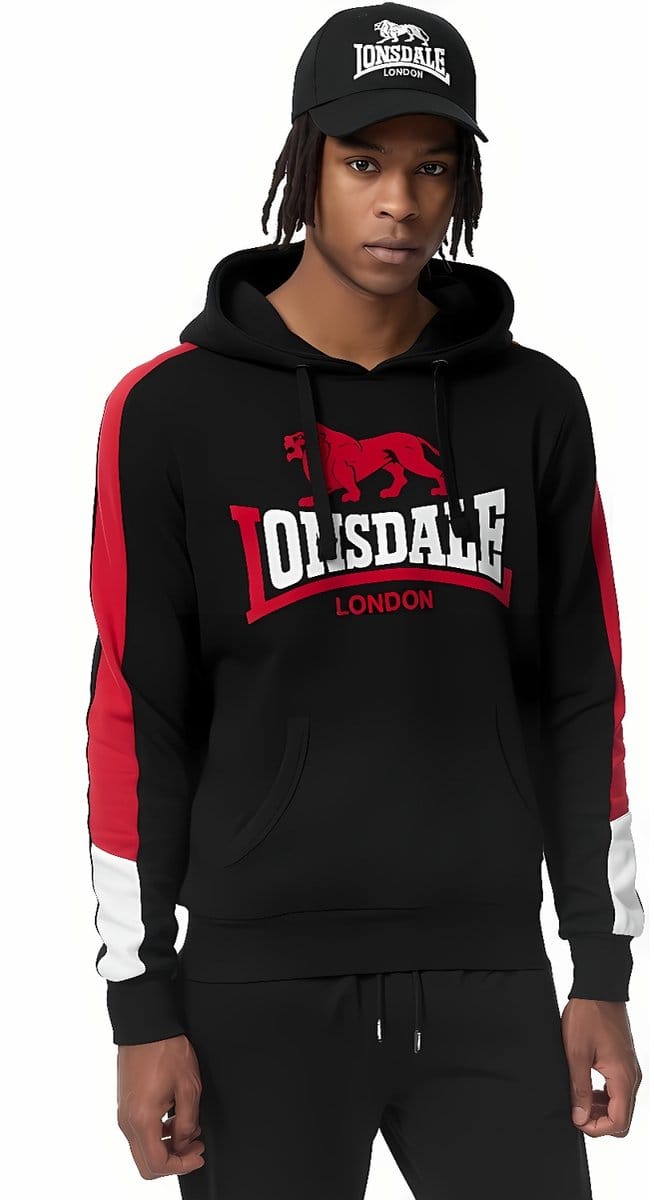 Lonsdale-hoodie met lange mouwen, normale pasvorm