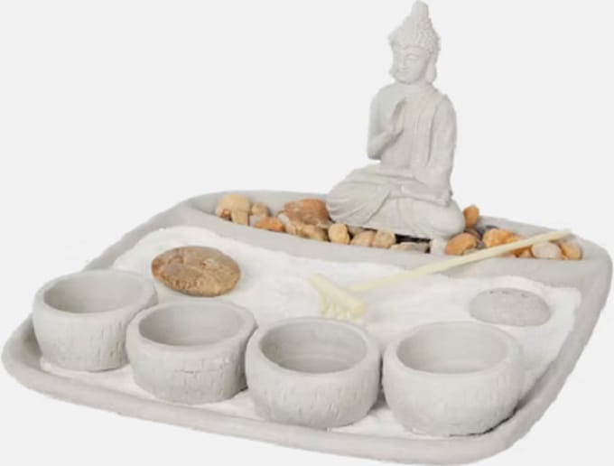 Atmosphera - Boeddha - Absolu Chic zen - tuin met theelichthouders - Zen Garden