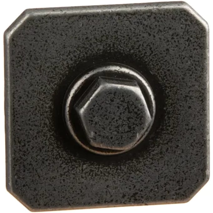 Bertomani Meubelknop 2031 - Zamak - Oud Ijzerkleur - Vierkant - 27mm - Set Van 2