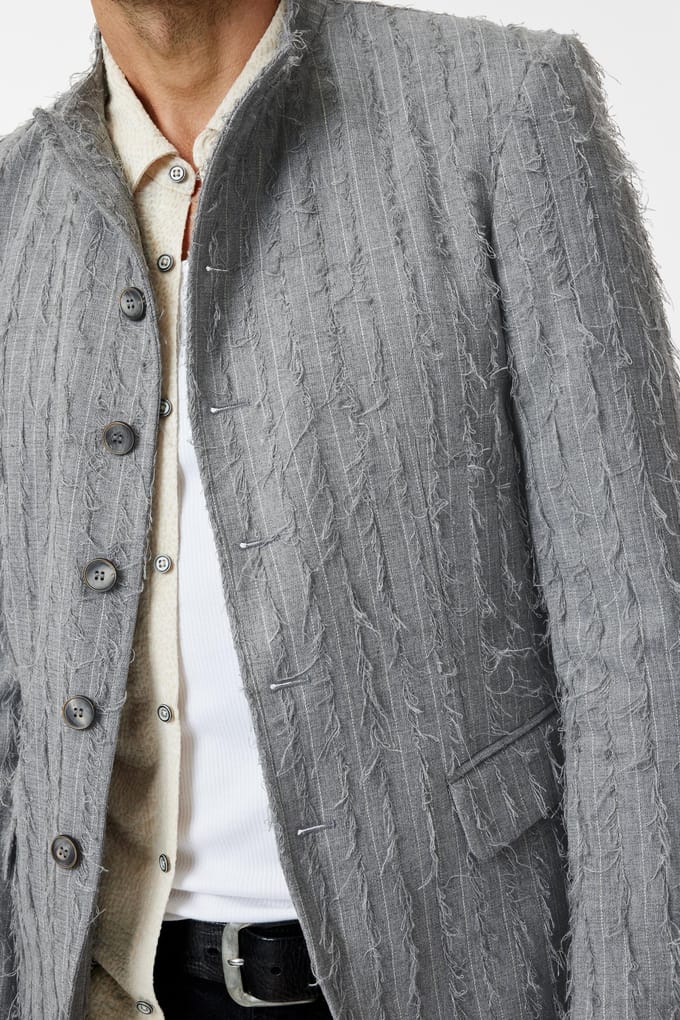 John Varvatos Ann Jacket - Slim Fit Single Breasted Cu Grey Größe: 50 | Blazer Outlet | Herren | Grau
