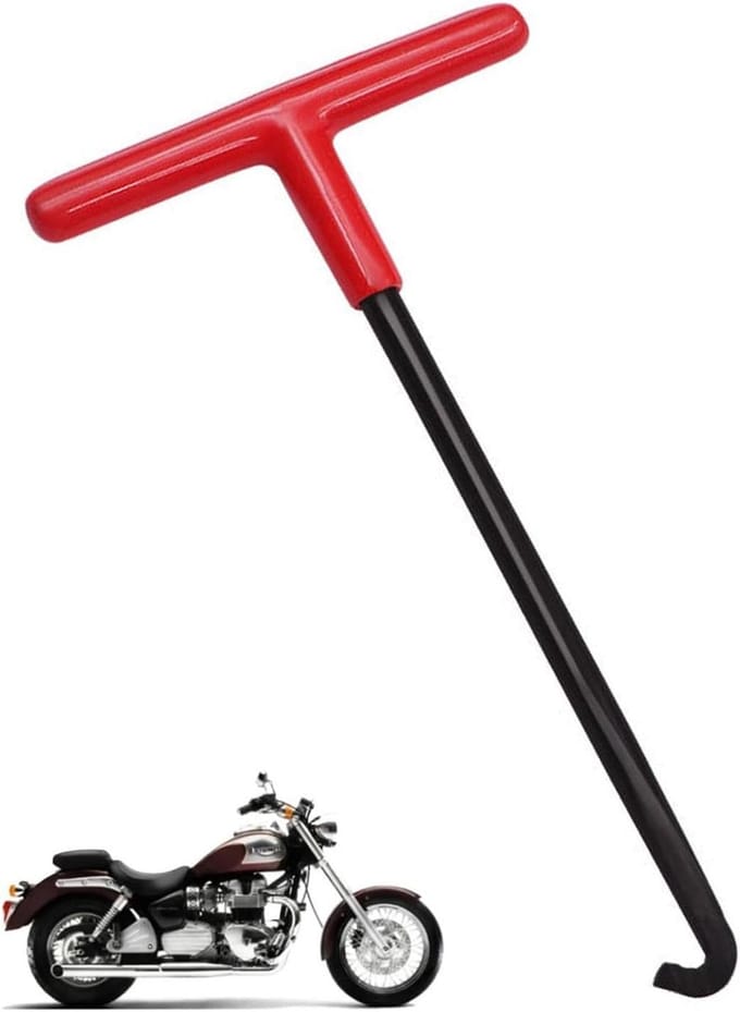 Veer Hanger - Trekhaak Tool - Onderdelen Monteren - Rubberen Handgreep - 15 x 8 cm - Rood