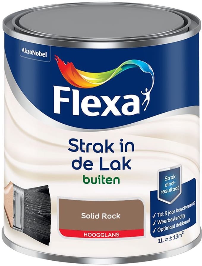 Flexa - Strak In De Lak Buitenlak Hoogglans - Solid Rock - Mengverf - 1 L