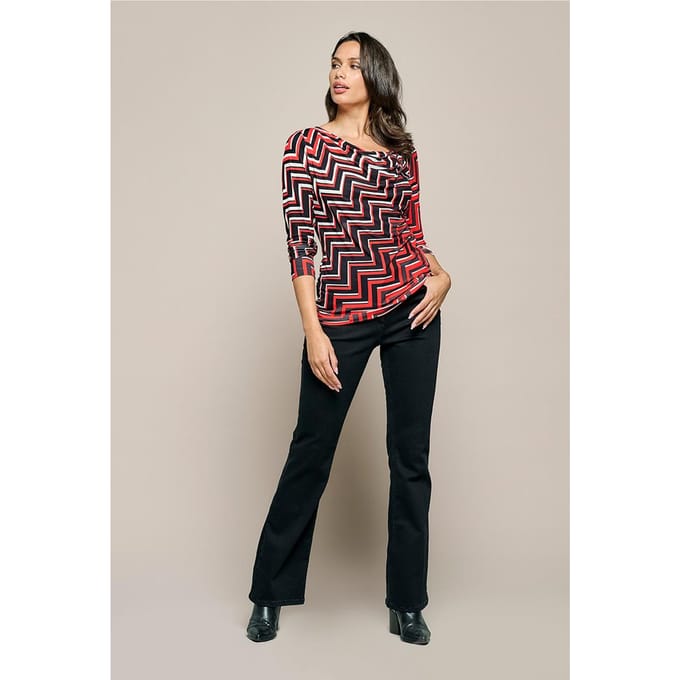 Caitlin Print Top Rood / Multi