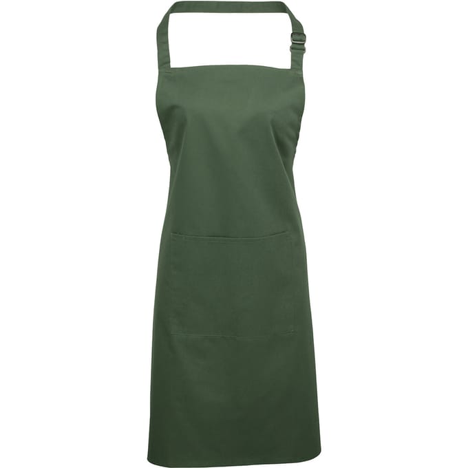 Premier Dames/Dames Kleuren Bipschort Met Zak / Werkkleding (Mosgroen)