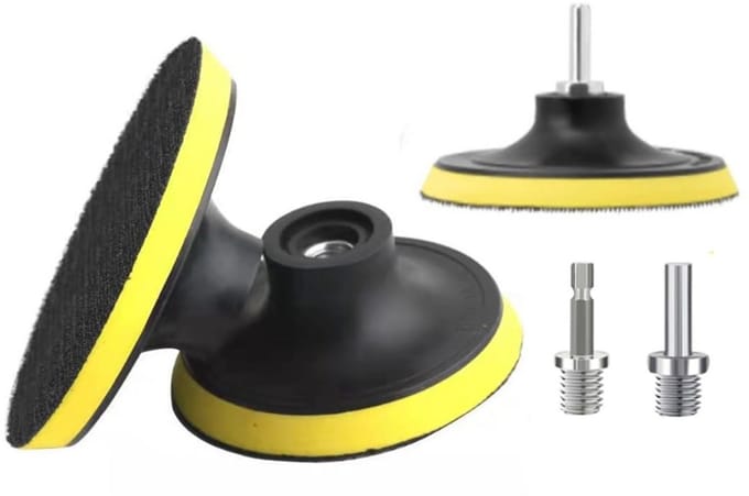 75mm Slijpschijven met Klittenband - 3 Stuks met Booradapter