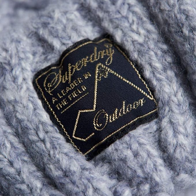 Superdry Dames Kabelbeanie van tweed