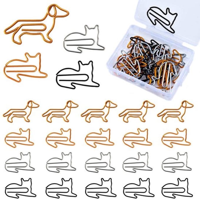 Allecto - Hond Paperclips - Creatieve Boekenlegger - Dierenvorm