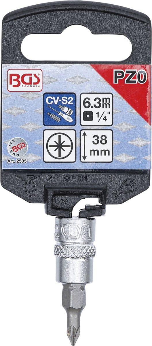 BGS Dopsleutelbit 1/4 kruiskop PZ0