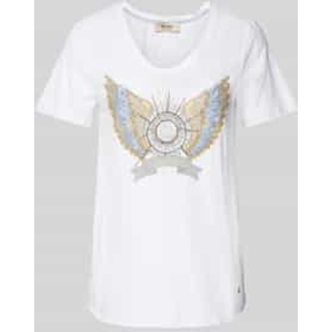 T-shirt met siersteentjes, model 'GETHI'