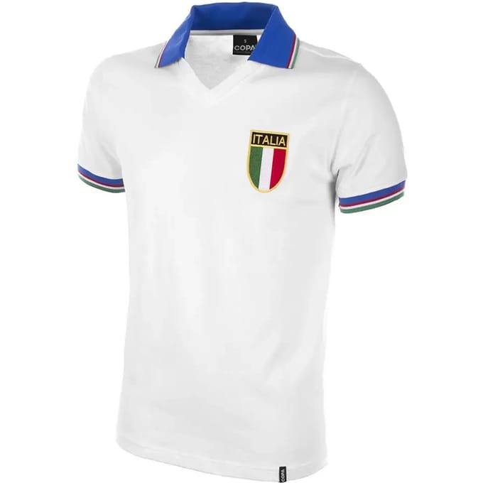 COPA - Italië Uit World Cup 1982 Retro Voetbalshirt - Mannen - Wit - M