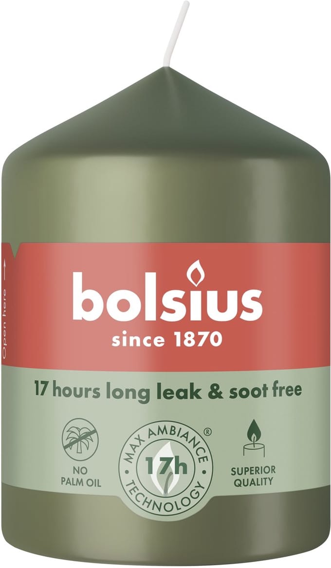 Bolsius Stompkaars 80/58 Fresh Olive (1 stuk)