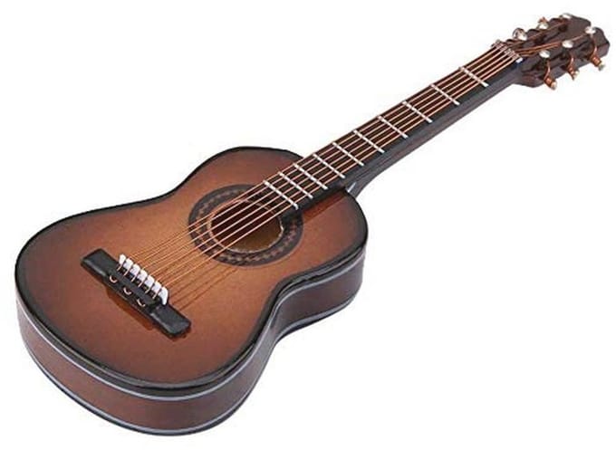 Miniatuur Houten Gitaar Model voor Decoratie