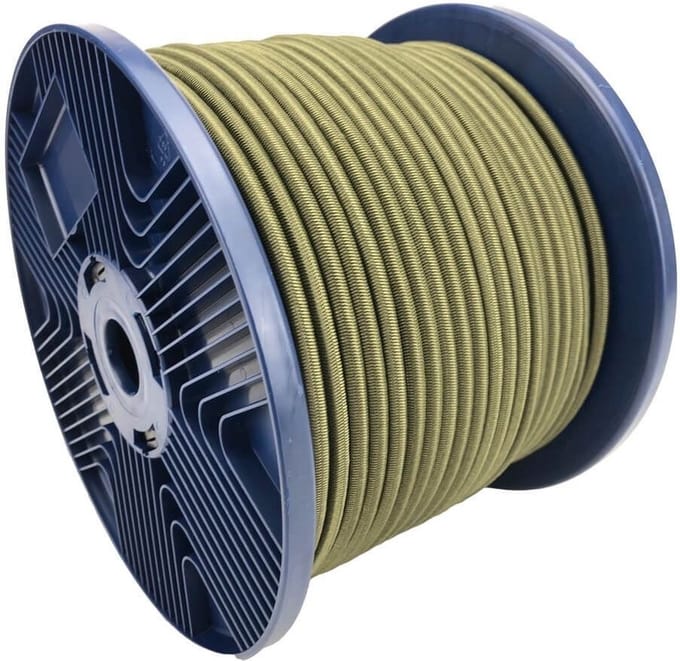 4mm Elastisch Touw - Camo groen - 100 meter op rol