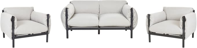 ESPERIA - Loungeset 4-zits - Lichtgrijs - Aluminium