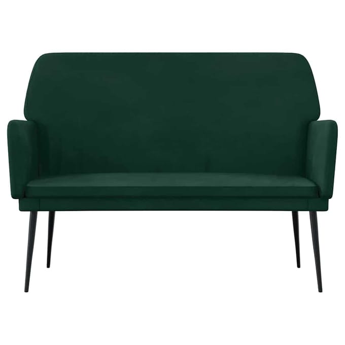 vidaXL - Bankje - 108x79x79 - cm - fluweel - donkergroen