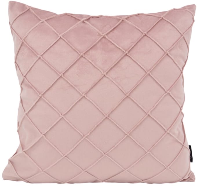 Sierkussen Velvet Cross Lichtroze | 45x45 cm | Velvet/Polyester
