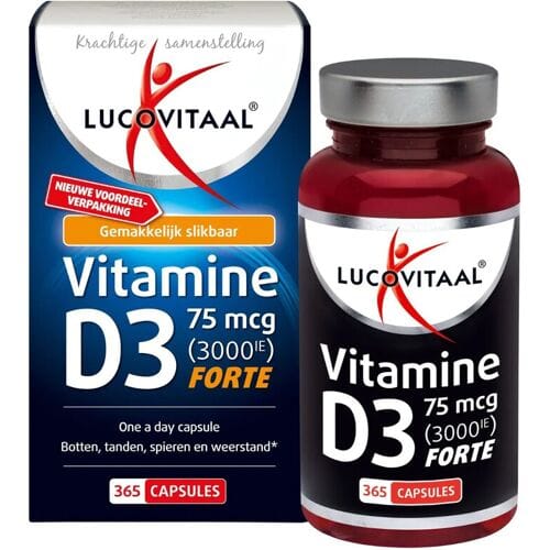 Lucovitaal Vitamine D3 75 mcg 365 capsules
